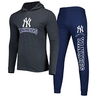 Men's Concepts Sport Navy/Charcoal New York Yankees Meter Hoodie & Joggers Set