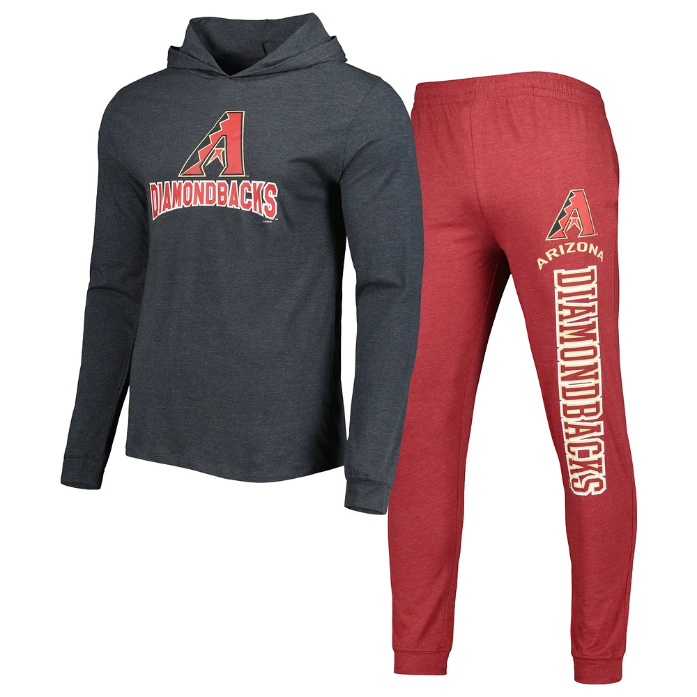 Men's Concepts Sport Red/Charcoal Arizona Diamondbacks Meter Hoodie & Joggers Set