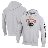 Men's Champion Heather Gray Philadelphia Flyers Reverse Weave Pullover Hoodie