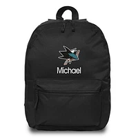 Black San Jose Sharks Personalized Backpack