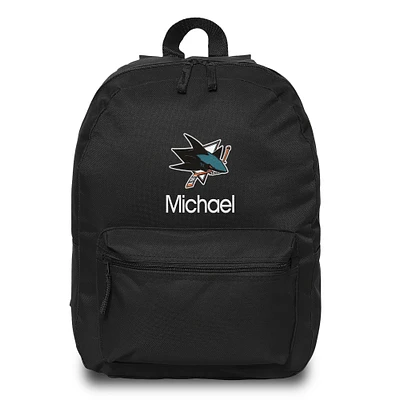 Black San Jose Sharks Personalized Backpack
