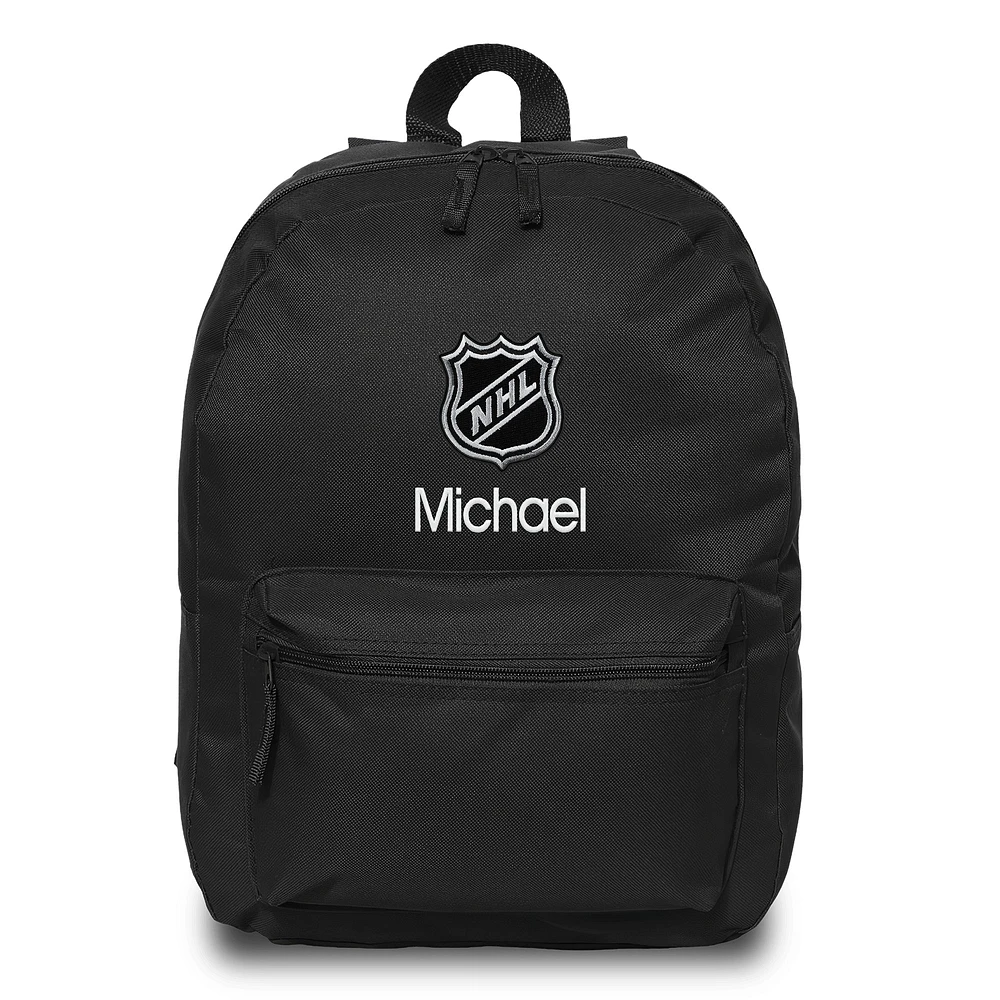Black NHL Personalized Backpack