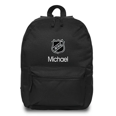 Black NHL Personalized Backpack