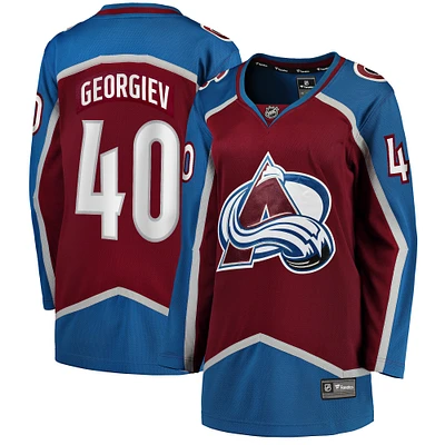 Women's Fanatics Alexandar Georgiev Burgundy Colorado Avalanche Home Breakaway Player Jersey