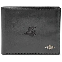 Men's Fossil Black Providence Friars Leather Ryan RFID Flip ID Bifold Wallet