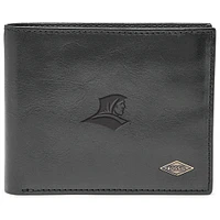 Men's Fossil Black Providence Friars Leather Ryan RFID Flip ID Bifold Wallet
