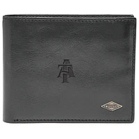 Men's Fossil North Carolina A&T Aggies Leather Ryan RFID Flip ID Bifold Wallet