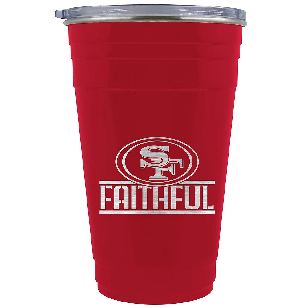 Scarlet San Francisco 49ers Faithful 23oz. Tailgater Travel Tumbler