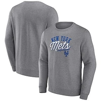 Men's Fanatics Gray New York Mets Simplicity Pullover Sweatshirt