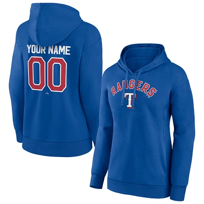 Women's Royal Texas Rangers Personalized Team Winning Streak Pullover Hoodie