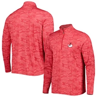 Men's Antigua Red Arizona Cardinals Brigade Throwback Quarter-Zip Top