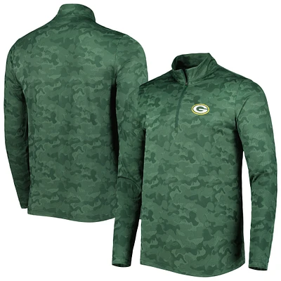 Men's Antigua Green Bay Packers Brigade Quarter-Zip Sweatshirt