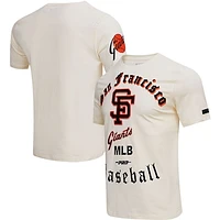 Men's Pro Standard Cream San Francisco Giants Cooperstown Collection Old English T-Shirt