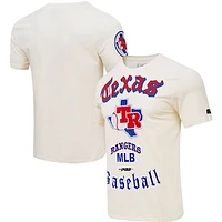 Men's Pro Standard Cream Texas Rangers Cooperstown Collection Old English T-Shirt