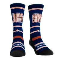 Rock Em Socks Denver Broncos Team Slogan Crew Socks