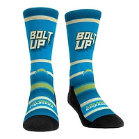 Rock Em Socks Los Angeles Chargers Team Slogan Crew Socks