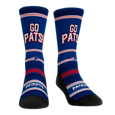 Rock Em Socks New England Patriots Team Slogan Crew Socks