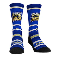 Youth Rock Em Socks Los Angeles Rams Team Slogan Crew Socks