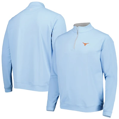 Men's Peter Millar Light Blue Texas Longhorns Perth Performance Quarter-Zip Top