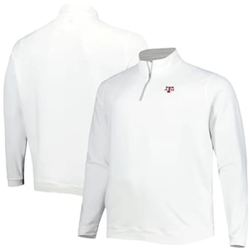 Men's Peter Millar White Texas A&M Aggies Perth Performance Quarter-Zip Top