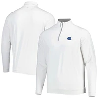 Men's Peter Millar White North Carolina Tar Heels Perth Performance Quarter-Zip Top