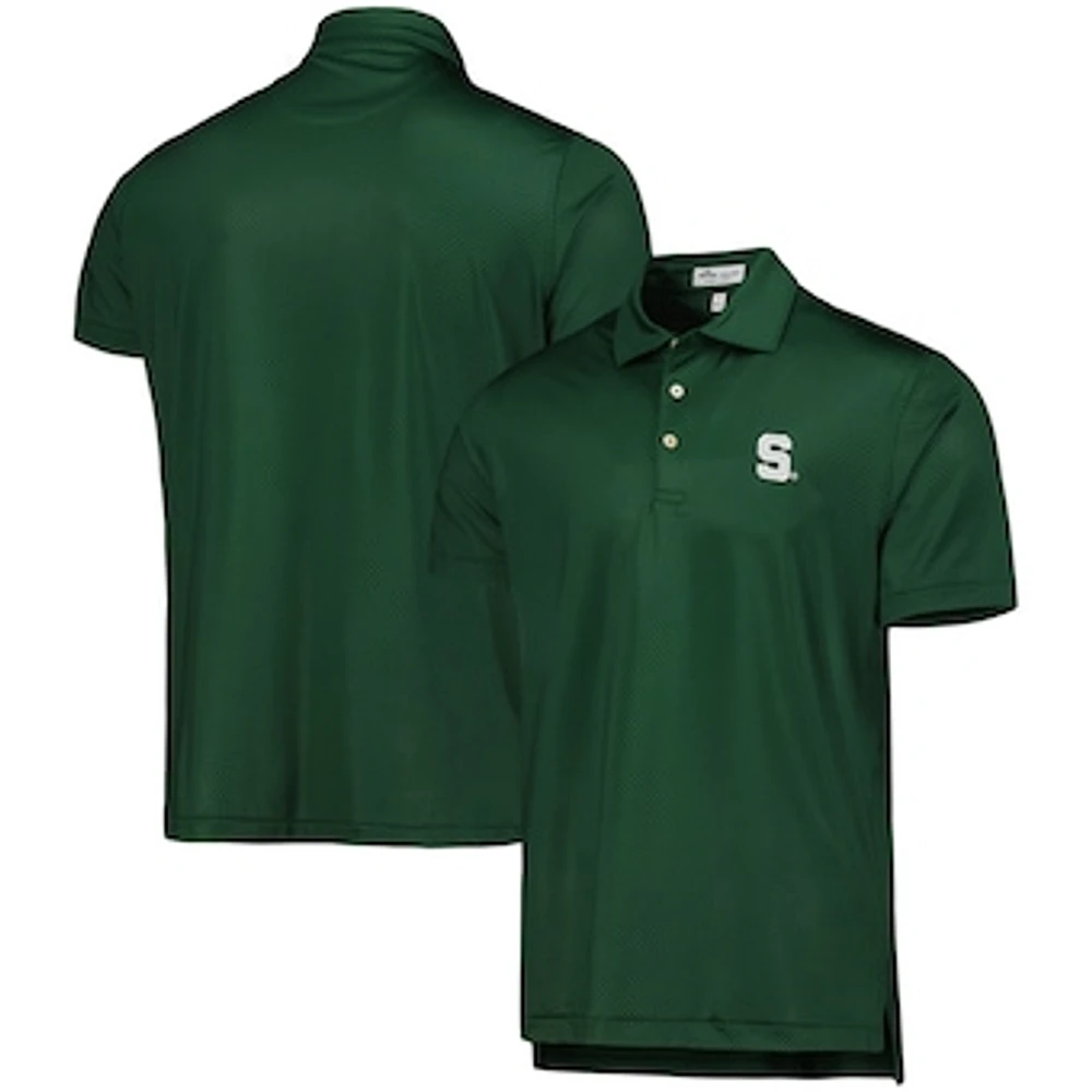 Men's Peter Millar Green Michigan State Spartans Dolly Performance Jersey Polo