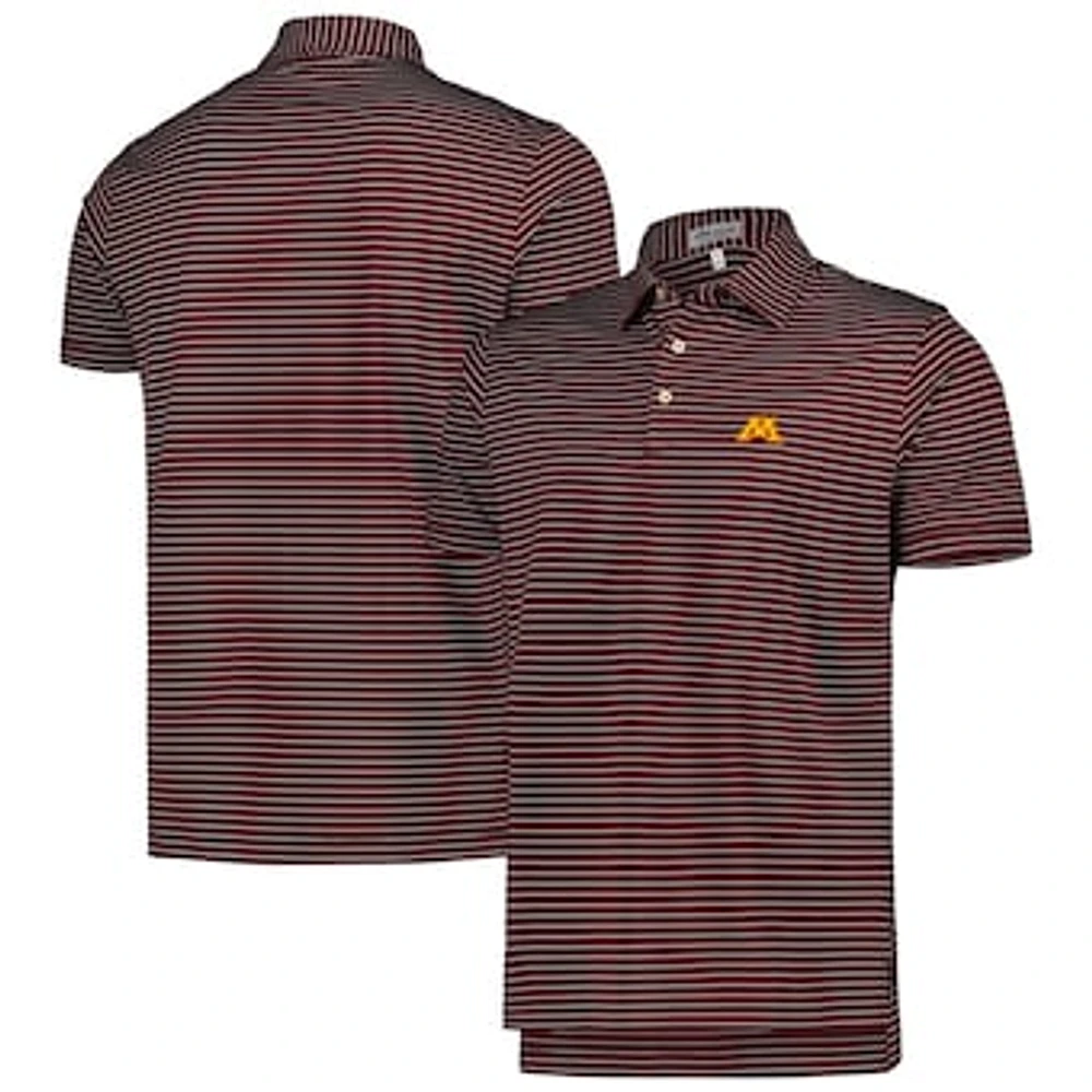 Men's Peter Millar Maroon Minnesota Golden Gophers Crafty Performance Jersey Polo