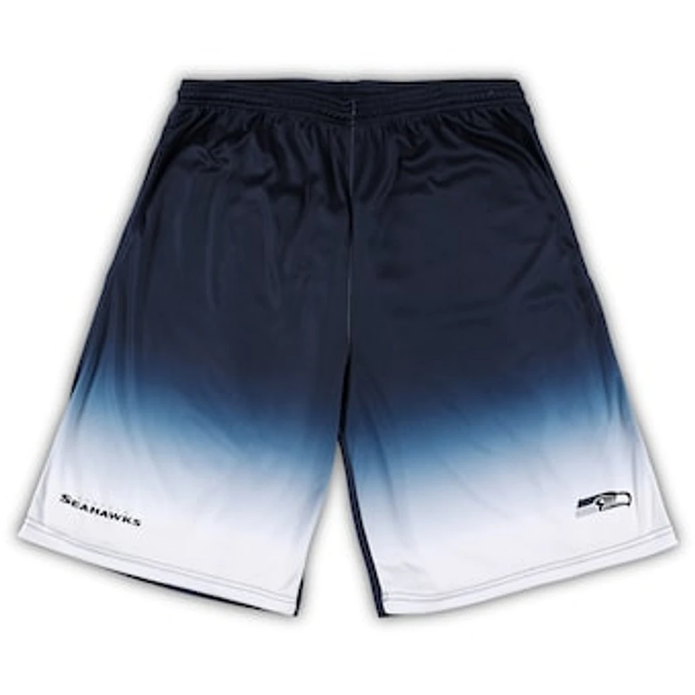 Men's College Navy Seattle Seahawks Big & Tall Faded Shorts