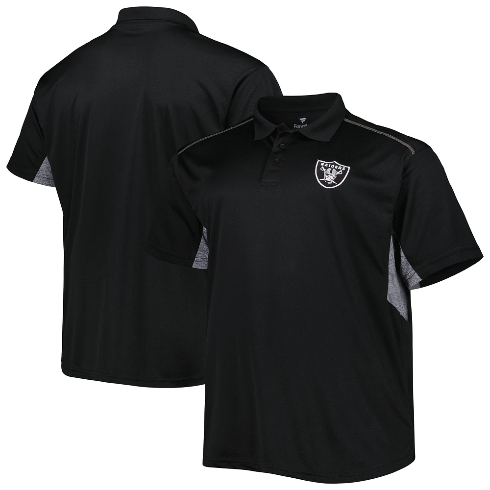 Men's Black Las Vegas Raiders Big & Tall Team Color Polo