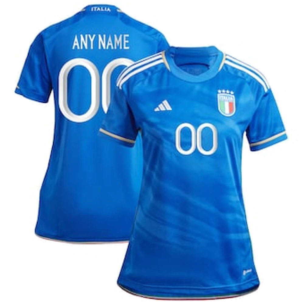 Women's adidas Blue Italy National Team 2023/24 Home - Replica Custom Jersey