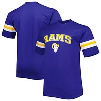 Men's Royal Los Angeles Rams Big & Tall Arm Stripe T-Shirt