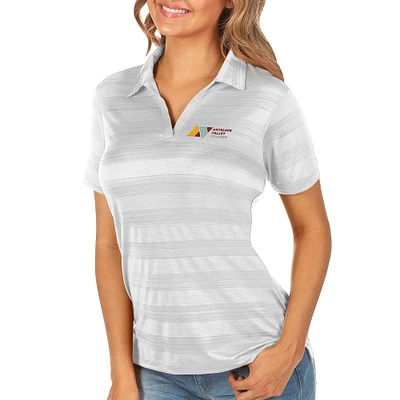 Women's Antigua White Antelope Valley College Compass Polo
