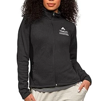 Women's Antigua Heathered Black Truckee Meadows Community College Course Full-Zip Jacket