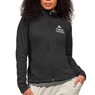 Women's Antigua Heathered Black Truckee Meadows Community College Course Full-Zip Jacket
