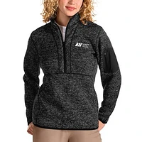 Women's Antigua Heathered Antelope Valley College Fortune Quarter-Zip Pullover Jacket