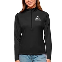 Women's Antigua Black Truckee Meadows Community College Tribute Half-Zip Top