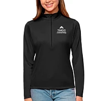 Women's Antigua Black Truckee Meadows Community College Tribute Half-Zip Top