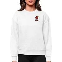 Women's Antigua Illinois Tech Scarlet Hawks Victory Crewneck Pullover Sweatshirt