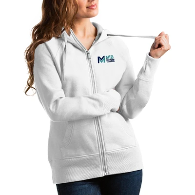 Women's Antigua Mid Michigan College Victory Full-Zip Hoodie