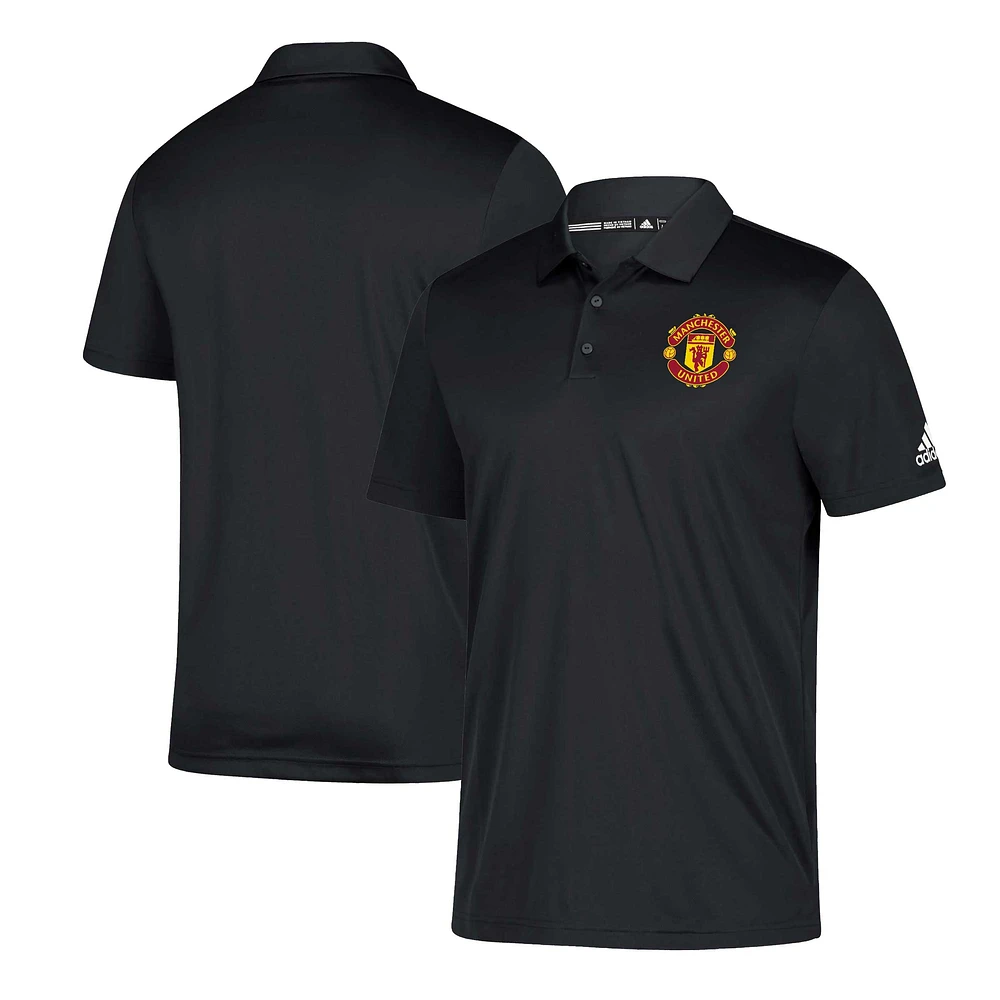 Men's adidas Black Manchester United Grind climalite Polo