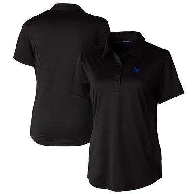 Women's Cutter & Buck Black Air Force Falcons Prospect Textured Stretch Polo