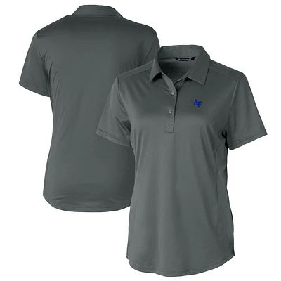 Women's Cutter & Buck Gray Air Force Falcons Prospect Textured Stretch Polo