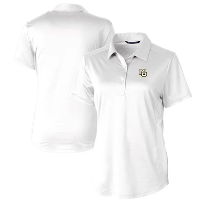 Women's Cutter & Buck White Marquette Golden Eagles Prospect Textured Stretch Polo