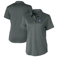 Women's Cutter & Buck Gray Pennsylvania Quakers Prospect Textured Stretch Polo