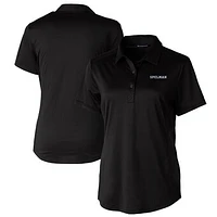 Women's Cutter & Buck Black Spelman College Jaguars Prospect Textured Stretch Polo