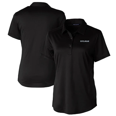 Women's Cutter & Buck Black Spelman College Jaguars Prospect Textured Stretch Polo