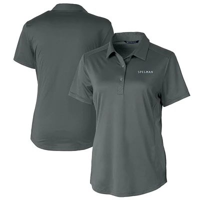Women's Cutter & Buck Gray Spelman College Jaguars Prospect Textured Stretch Polo