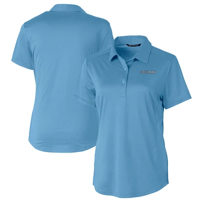Women's Cutter & Buck Light Blue Spelman College Jaguars Prospect Textured Stretch Polo