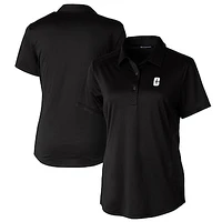 Women's Cutter & Buck Black Charlotte 49ers Prospect Textured Stretch Polo