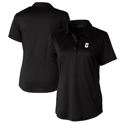 Women's Cutter & Buck Black Charlotte 49ers Prospect Textured Stretch Polo